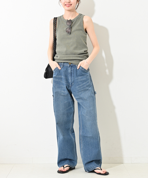 Lee(リー)の「LEE/リー SLOBE別注 ペインターパンツ LM7288(デニムパンツ・レディース・アイボリー/スカイブルー・36/38/40)」の11枚目の写真