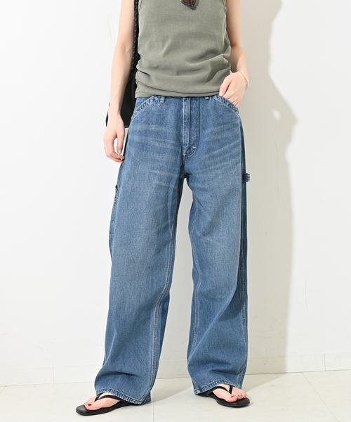 Lee(リー)の「LEE/リー SLOBE別注 ペインターパンツ LM7288(デニムパンツ・レディース・アイボリー/スカイブルー・36/38/40)」の7枚目の写真