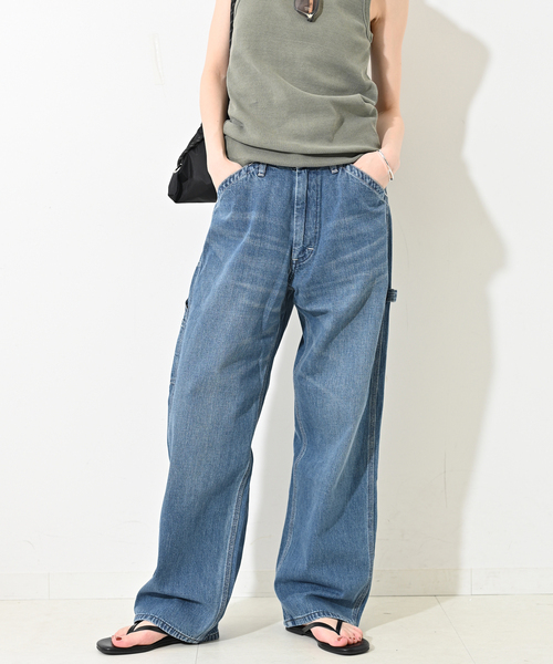 Lee(リー)の「LEE/リー SLOBE別注 ペインターパンツ LM7288(デニムパンツ・レディース・アイボリー/スカイブルー・36/38/40)」の6枚目の写真