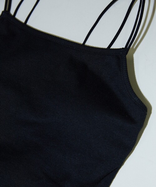 PUBLUX（パブリュクス）の「PUBLUX/パブリュクス ダブルストラップ カップ付き キャミソール（キャミソール・レディース・ブラック/ナチュラル/サックスブルー/ブラウン・ﾌﾘ-）」の15枚目の写真