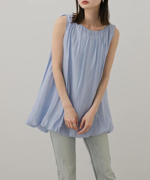 SENSE OF PLACE by URBAN RESEARCH（センスオブプレイスバイアーバンリサーチ）の「バルーンチュニックブラウス（シャツ/ブラウス・レディース・ブラック/ライトブルー/オフホワイト・ONE）」の3枚目の写真