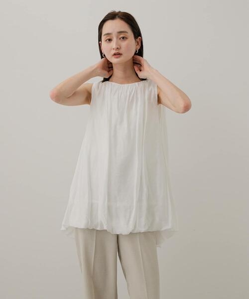 SENSE OF PLACE by URBAN RESEARCH（センスオブプレイスバイアーバンリサーチ）の「バルーンチュニックブラウス（シャツ/ブラウス・レディース・ブラック/ライトブルー/オフホワイト・ONE）」の5枚目の写真