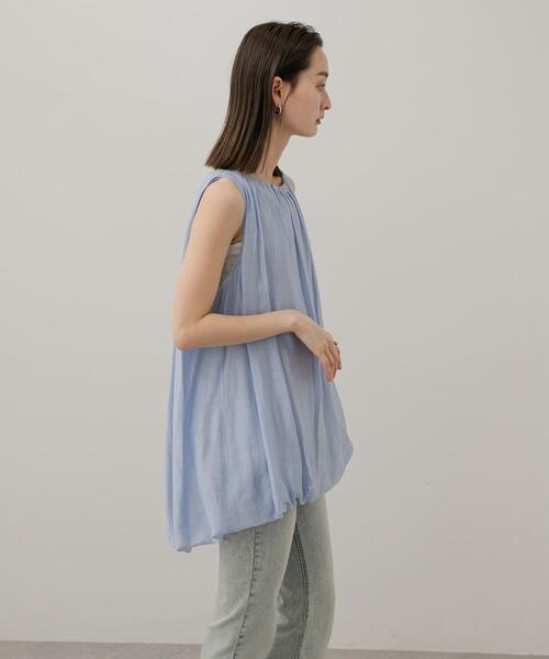 SENSE OF PLACE by URBAN RESEARCH（センスオブプレイスバイアーバンリサーチ）の「バルーンチュニックブラウス（シャツ/ブラウス・レディース・ブラック/ライトブルー/オフホワイト・ONE）」の21枚目の写真