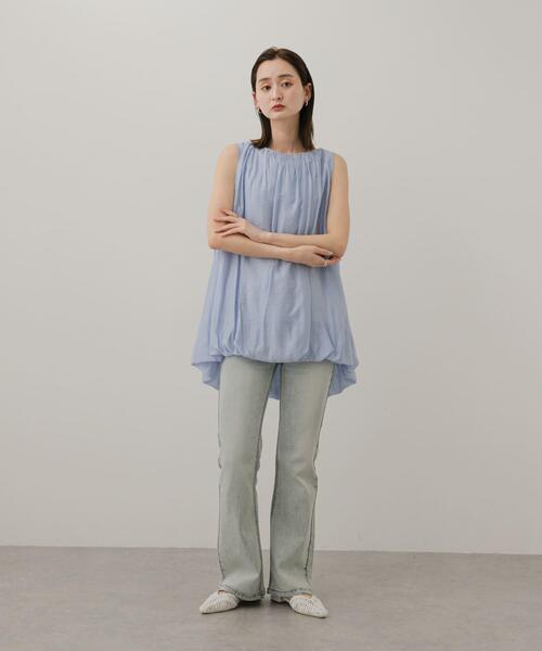 SENSE OF PLACE by URBAN RESEARCH（センスオブプレイスバイアーバンリサーチ）の「バルーンチュニックブラウス（シャツ/ブラウス・レディース・ブラック/ライトブルー/オフホワイト・ONE）」の22枚目の写真