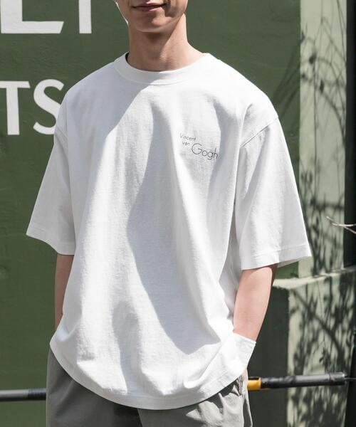 FORK&SPOON（フォークアンドスプーン）の「FORK&SPOON　Gogh art T-SHIRTS（Tシャツ/カットソー・メンズ・オフホワイト/スミクロ・4/5）」の6枚目の写真