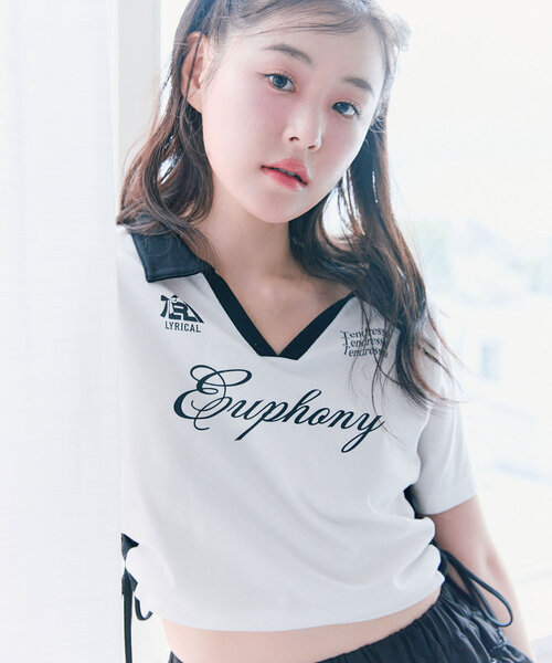 OLIVE des OLIVE(オリーブデオリーブ)の「【細見え/着回し万能◎】ラインドロストTシャツ(Tシャツ/カットソー・レディース・サックスブルー/オフホワイト/ネイビー・FREE)」の16枚目の写真