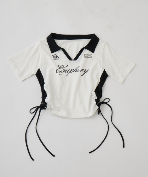 OLIVE des OLIVE(オリーブデオリーブ)の「【細見え/着回し万能◎】ラインドロストTシャツ(Tシャツ/カットソー・レディース・サックスブルー/オフホワイト/ネイビー・FREE)」の13枚目の写真