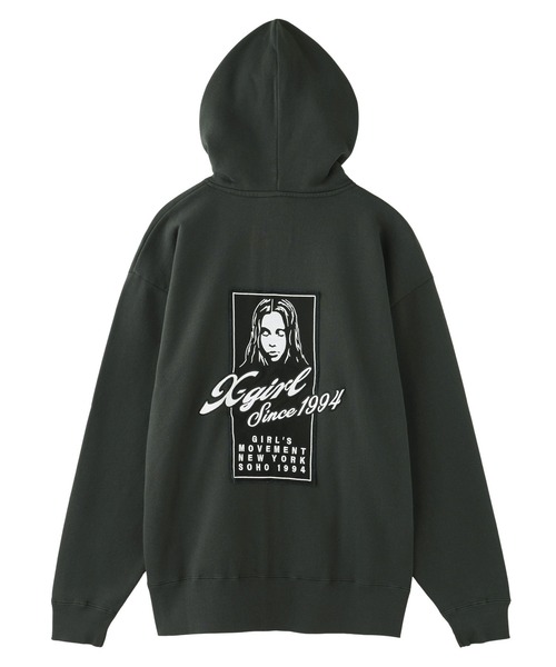 X-girl パーカー X-girl パーカー FACE POSTER SWEAT HOODIE レディース メンズ