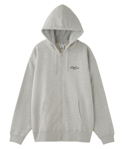 FACE BOX PATCH ZIP UP SWEAT HOODIE（パーカー）｜X-girl