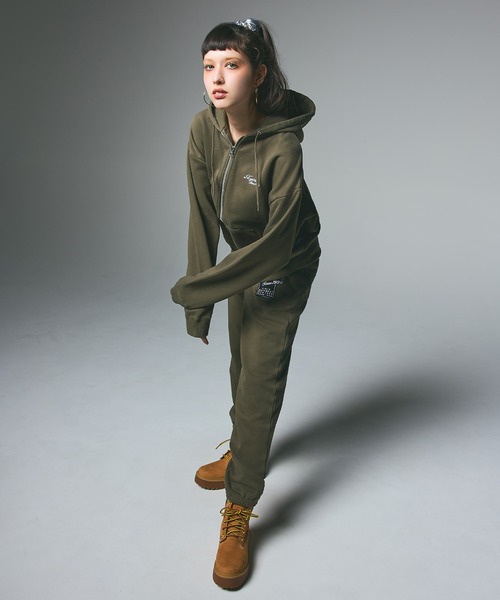 FACE BOX PATCH ZIP UP SWEAT HOODIE（パーカー）｜X-girl
