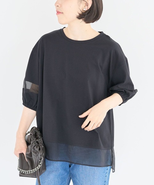 セール】シアードッキングプルオーバー（Tシャツ/カットソー）｜Green