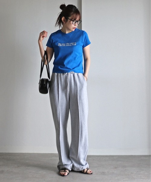 COURO(コウロ)の「ラインストーンロゴTシャツ(Tシャツ/カットソー・レディース・ホワイト/レッド/ピンク/ネイビー/イエロー/杢グレー/ブルー・FREE)」の19枚目の写真