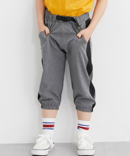 QUNTSTYLE（キュントスタイル）の「【接触冷感】サイドライン7分丈パンツ（その他パンツ・キッズ・ブラック/チャコール・110/130/140/150/120/160）」の2枚目の写真