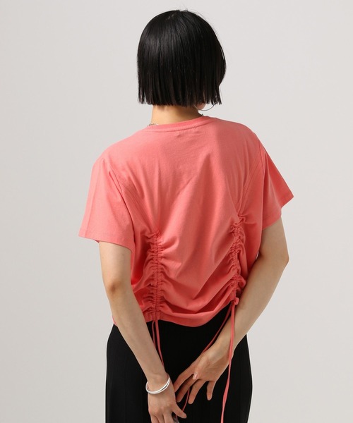 BAYFLOW(ベイフロー)の「シャーリング半袖Tシャツ(Tシャツ/カットソー・レディース・ピンク/オフホワイト/ブラック・FREE)」の18枚目の写真