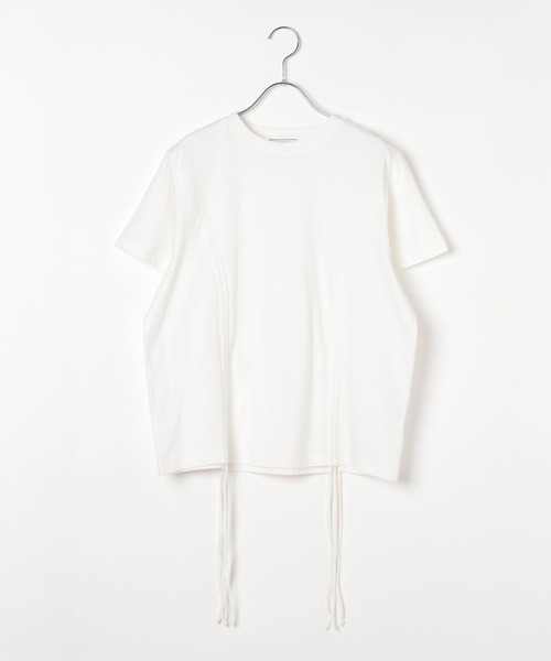 BAYFLOW(ベイフロー)の「シャーリング半袖Tシャツ(Tシャツ/カットソー・レディース・ピンク/オフホワイト/ブラック・FREE)」の17枚目の写真