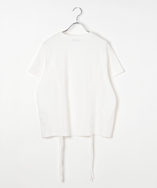 BAYFLOW(ベイフロー)の「シャーリング半袖Tシャツ(Tシャツ/カットソー・レディース・ピンク/オフホワイト/ブラック・FREE)」の14枚目の写真