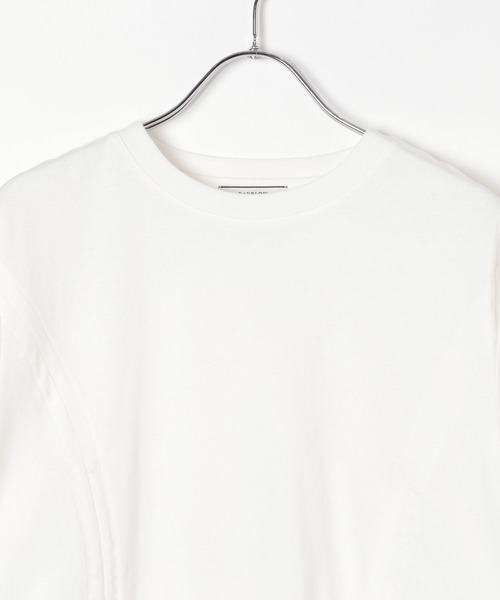 BAYFLOW(ベイフロー)の「シャーリング半袖Tシャツ(Tシャツ/カットソー・レディース・ピンク/オフホワイト/ブラック・FREE)」の13枚目の写真