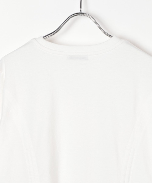 BAYFLOW(ベイフロー)の「シャーリング半袖Tシャツ(Tシャツ/カットソー・レディース・ピンク/オフホワイト/ブラック・FREE)」の9枚目の写真