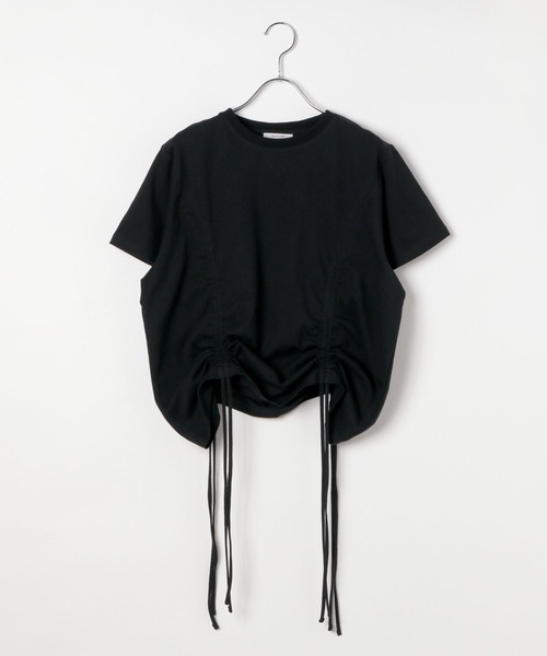 BAYFLOW(ベイフロー)の「シャーリング半袖Tシャツ(Tシャツ/カットソー・レディース・ピンク/オフホワイト/ブラック・FREE)」の16枚目の写真