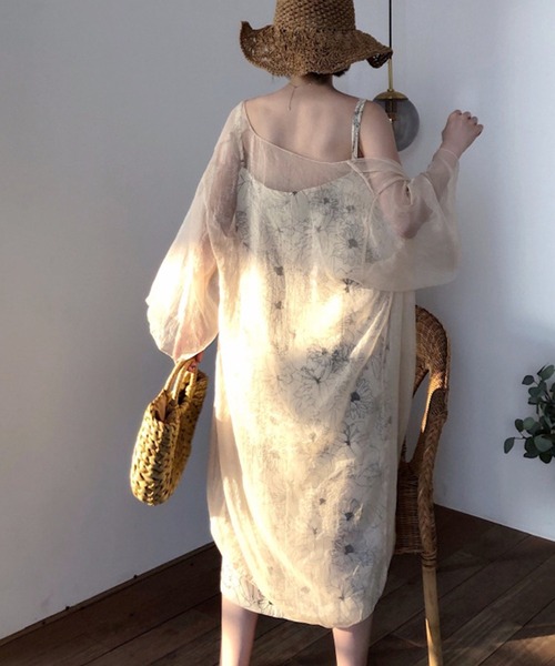Blanc de Blue(ブランドブルー)の「エアリーグロウ ロングシアーカーディガン(カーディガン/ボレロ・レディース・ホワイト/ブラック/ライトベージュ・FREE)」の15枚目の写真