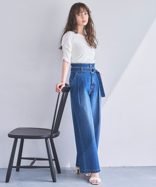 31 Sons de mode（トランテアン　ソン　ドゥ　モード）の「2025春夏新作 テレコトップス（Tシャツ/カットソー・レディース・ブラック/オフホワイト・ﾌﾘ-）」の6枚目の写真