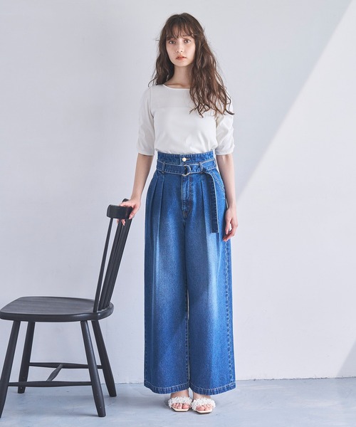 31 Sons de mode（トランテアン　ソン　ドゥ　モード）の「2025春夏新作 テレコトップス（Tシャツ/カットソー・レディース・ブラック/オフホワイト・ﾌﾘ-）」の7枚目の写真