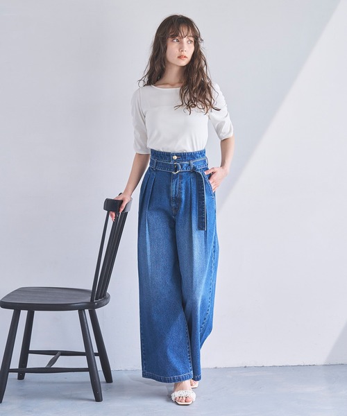 31 Sons de mode（トランテアン　ソン　ドゥ　モード）の「2025春夏新作 テレコトップス（Tシャツ/カットソー・レディース・ブラック/オフホワイト・ﾌﾘ-）」の8枚目の写真