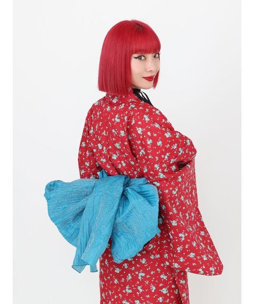 jouetie（ジュエティ）の「小花柄浴衣3点セット（平帯、兵児帯）（浴衣・レディース・イエロー/レッド・MEDIUM）」の11枚目の写真