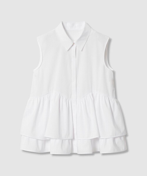 ANAYI(アナイ)の「タフタフリルペプラムシャツ(シャツ/ブラウス・レディース・ブラック/ホワイト/ピンク・38/36)」の17枚目の写真