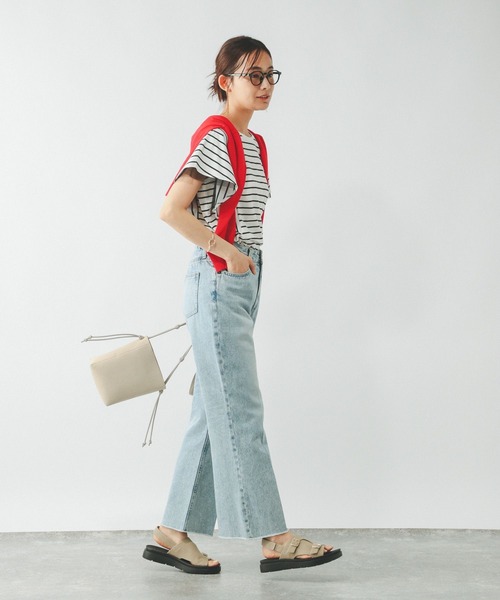 GLOBAL WORK(グローバルワーク)の「フローズンT袖フレアプルオーバー/289383(Tシャツ/カットソー・レディース・ライトイエロー/グレー系その他2/ホワイト×ブラック/ブラウン系その他/ブラック/ブルーパープル・SMALL/MEDIUM/LARGE)」の8枚目の写真