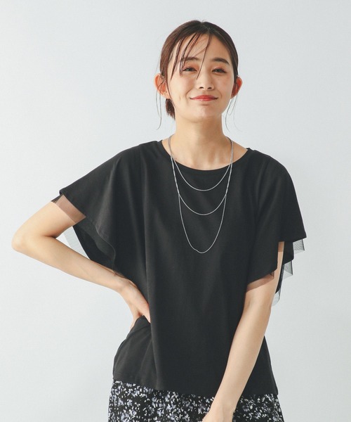 GLOBAL WORK(グローバルワーク)の「フローズンT袖フレアプルオーバー/289383(Tシャツ/カットソー・レディース・ライトイエロー/グレー系その他2/ホワイト×ブラック/ブラウン系その他/ブラック/ブルーパープル・SMALL/MEDIUM/LARGE)」の14枚目の写真