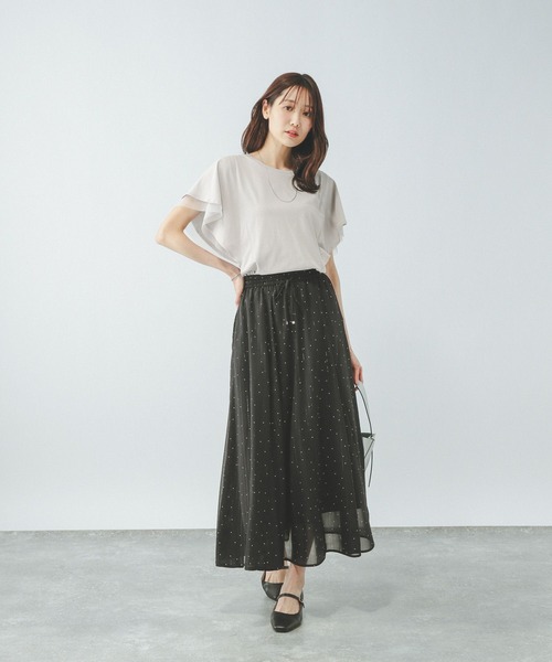 GLOBAL WORK(グローバルワーク)の「フローズンT袖フレアプルオーバー/289383(Tシャツ/カットソー・レディース・ライトイエロー/グレー系その他2/ホワイト×ブラック/ブラウン系その他/ブラック/ブルーパープル・SMALL/MEDIUM/LARGE)」の16枚目の写真