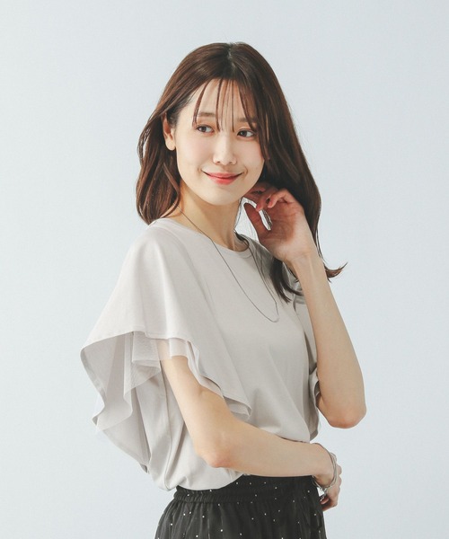 GLOBAL WORK(グローバルワーク)の「フローズンT袖フレアプルオーバー/289383(Tシャツ/カットソー・レディース・ライトイエロー/グレー系その他2/ホワイト×ブラック/ブラウン系その他/ブラック/ブルーパープル・SMALL/MEDIUM/LARGE)」の18枚目の写真