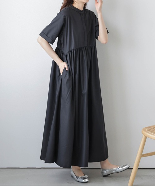TOTEME コットン＆シルク混 シャツワンピース 【関税なし】 totemeシャツワンピース （TOTEME シルク混 マキシシャツ