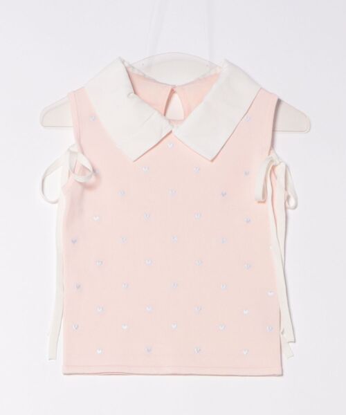 Me roir（ミーロワール）の「ハート刺繍ニット（ニット/セーター・レディース・ネイビー/ホワイト/ピンク・M）」の16枚目の写真