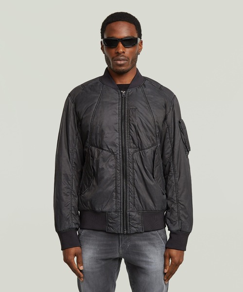 G-STAR（ジースター）の「GA-1 Bomber Jacket/ミリタリーディテールMA1タイプボンバーブルゾン（MA-1・メンズ・ブラック系その他/グリーン系その他・X-SMALL/SMALL/MEDIUM/LARGE/X-LARGE）」の4枚目の写真