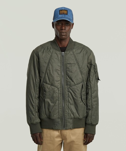 G-STAR（ジースター）の「GA-1 Bomber Jacket/ミリタリーディテールMA1タイプボンバーブルゾン（MA-1・メンズ・ブラック系その他/グリーン系その他・X-SMALL/SMALL/MEDIUM/LARGE/X-LARGE）」の5枚目の写真