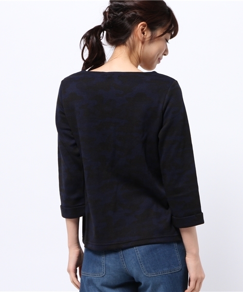 OUTLET(アウトレット)の「【Chez toi】カモフラJQCNPO(Tシャツ/カットソー・レディース・ベージュ/ネイビー・FREE)」の5枚目の写真