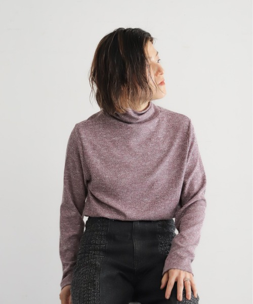 NOMBRE IMPAIR（ノンブルアンペール）の「メランジリブ　タートルP/O（Tシャツ/カットソー・レディース・イエロー/ライトグレー/ピンク・FREE）」の3枚目の写真