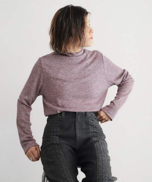 NOMBRE IMPAIR（ノンブルアンペール）の「メランジリブ　タートルP/O（Tシャツ/カットソー・レディース・イエロー/ライトグレー/ピンク・FREE）」の11枚目の写真