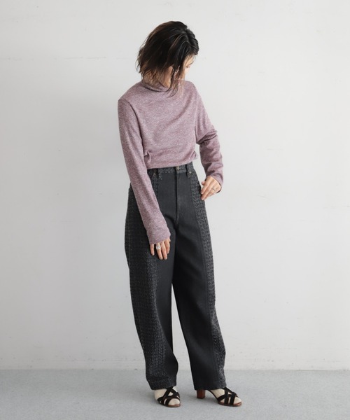 NOMBRE IMPAIR（ノンブルアンペール）の「メランジリブ　タートルP/O（Tシャツ/カットソー・レディース・イエロー/ライトグレー/ピンク・FREE）」の10枚目の写真