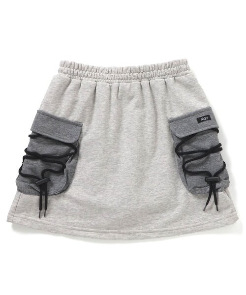 algy（アルジー）の「スウェットカーゴスカパン（スカート・キッズ・グレー/ブラック・XX-SMALL/X-SMALL/MEDIUM/SMALL）」の10枚目の写真