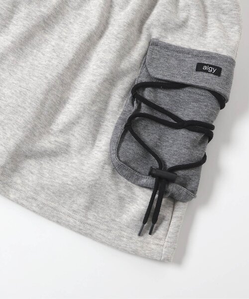 algy（アルジー）の「スウェットカーゴスカパン（スカート・キッズ・グレー/ブラック・XX-SMALL/X-SMALL/MEDIUM/SMALL）」の4枚目の写真