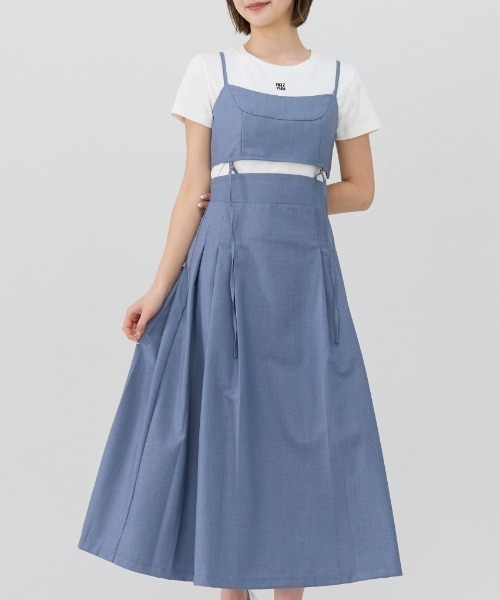 REDYAZEL(レディアゼル)の「3WAYビスチェワンピース(ワンピース・レディース・ピンク/ブルー/グレー・MEDIUM/SMALL)」の3枚目の写真