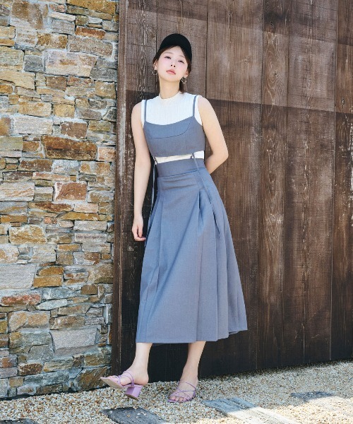 REDYAZEL(レディアゼル)の「3WAYビスチェワンピース(ワンピース・レディース・ピンク/ブルー/グレー・MEDIUM/SMALL)」の11枚目の写真