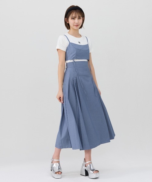 REDYAZEL(レディアゼル)の「3WAYビスチェワンピース(ワンピース・レディース・ピンク/ブルー/グレー・MEDIUM/SMALL)」の21枚目の写真