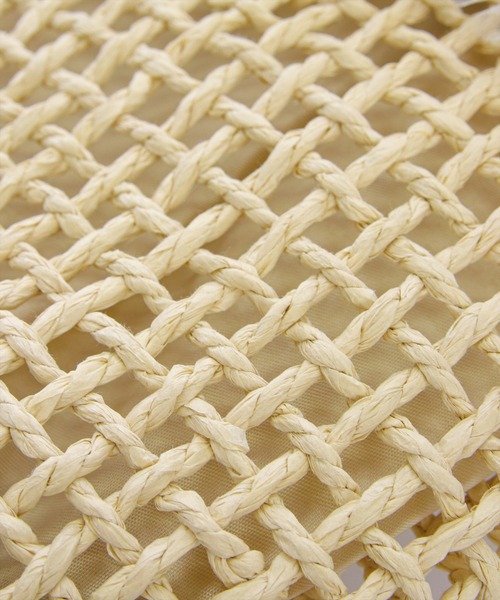 clear（クリア）の「チュールフリルかごバッグ[ふわふわ ガーリー 夏]≪SS新作≫（かごバッグ・レディース・アイボリー・F）」の7枚目の写真