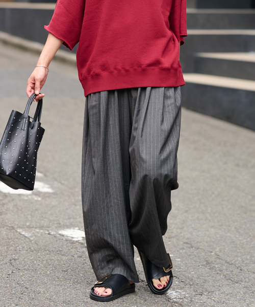 JOURNAL STANDARD relume(ジャーナルスタンダード レリューム)の「ピンストライプカーブイージー(その他パンツ・レディース・チャコールグレー/ネイビー・36/38)」の6枚目の写真