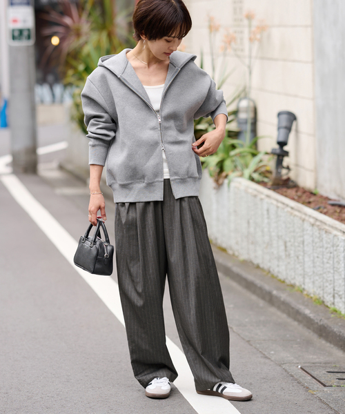 JOURNAL STANDARD relume(ジャーナルスタンダード レリューム)の「ピンストライプカーブイージー(その他パンツ・レディース・チャコールグレー/ネイビー・36/38)」の7枚目の写真
