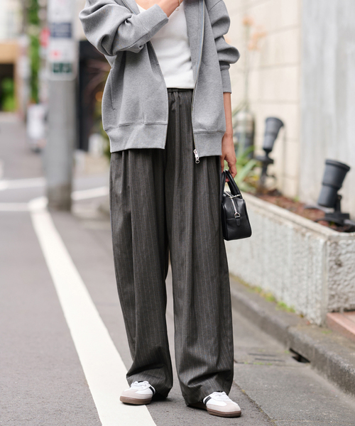 JOURNAL STANDARD relume(ジャーナルスタンダード レリューム)の「ピンストライプカーブイージー(その他パンツ・レディース・チャコールグレー/ネイビー・36/38)」の8枚目の写真